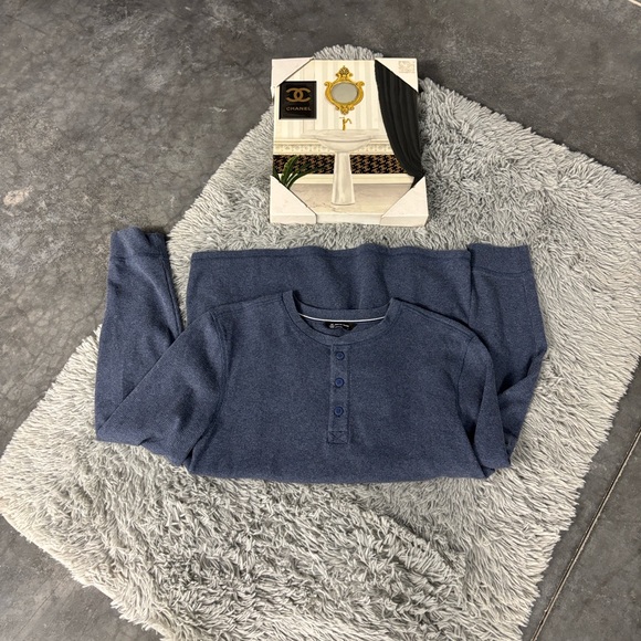Member’s Mark Classic Blue Long Sleeve Thermal Henley for Men Large L - Picture 14 of 15